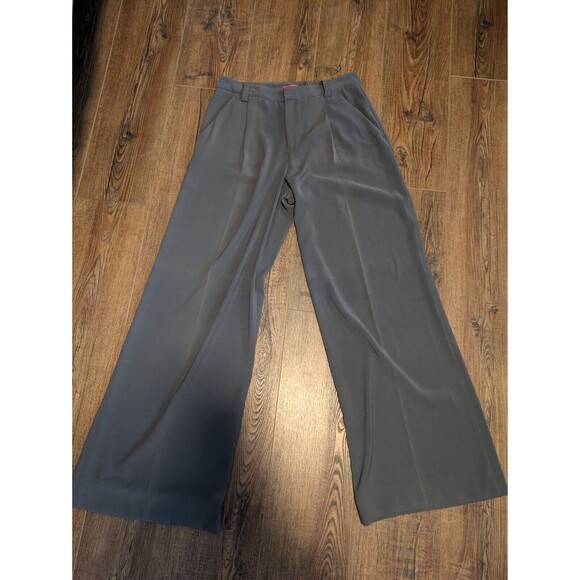 Alice + Olivia Pants - Alice + Olivia Womens Sz 8 Pants Olive Green Stretch Pleated Caree Trousers